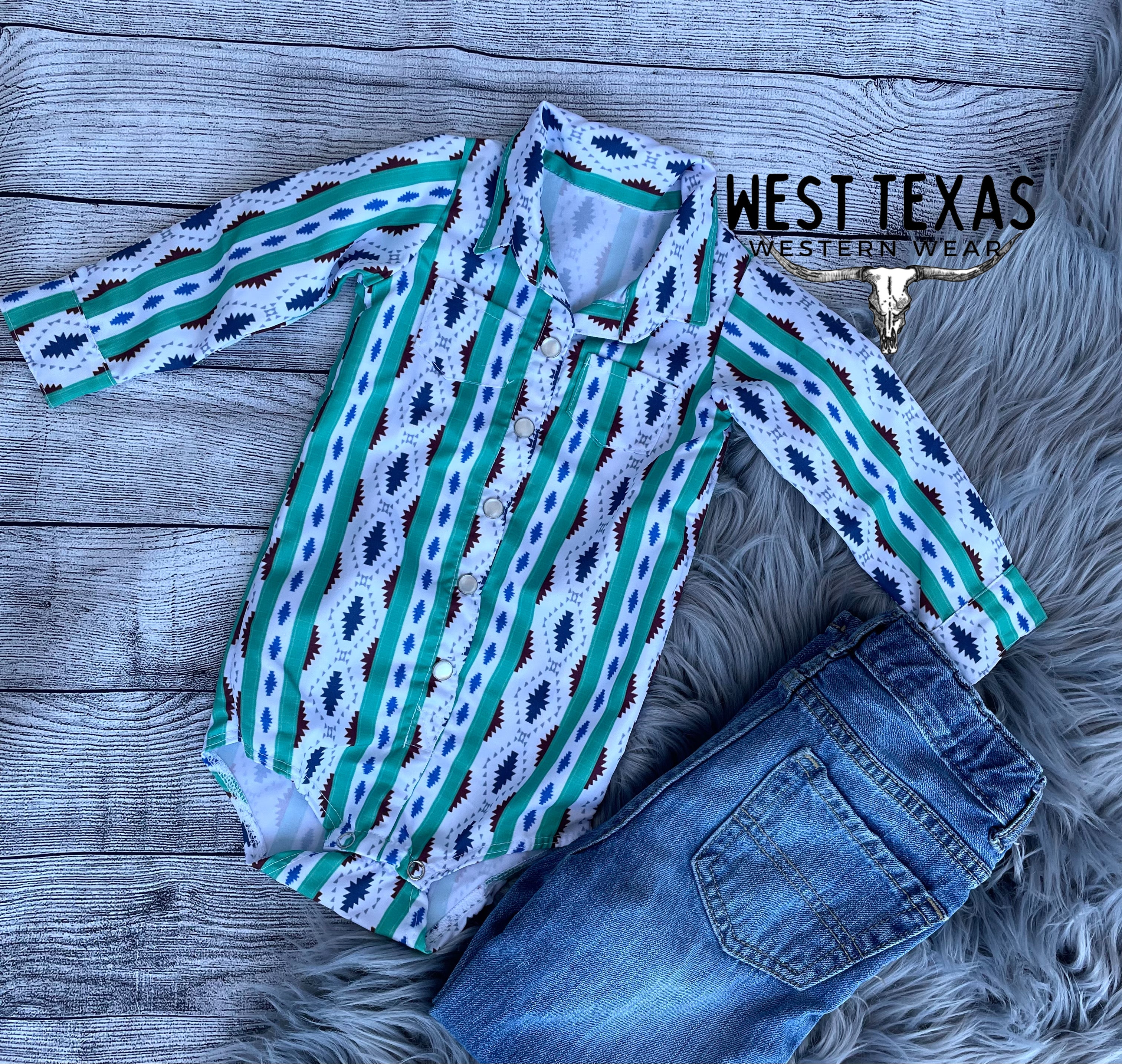 The Rodeo Rider Button Up Bodysuit