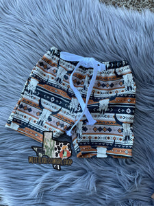 Southwestern Steer Skull Boys Swimming Trunks