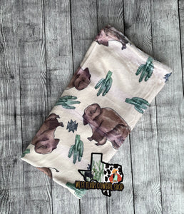 Aztec Cactus Buffalo Infant Fleece Blanket