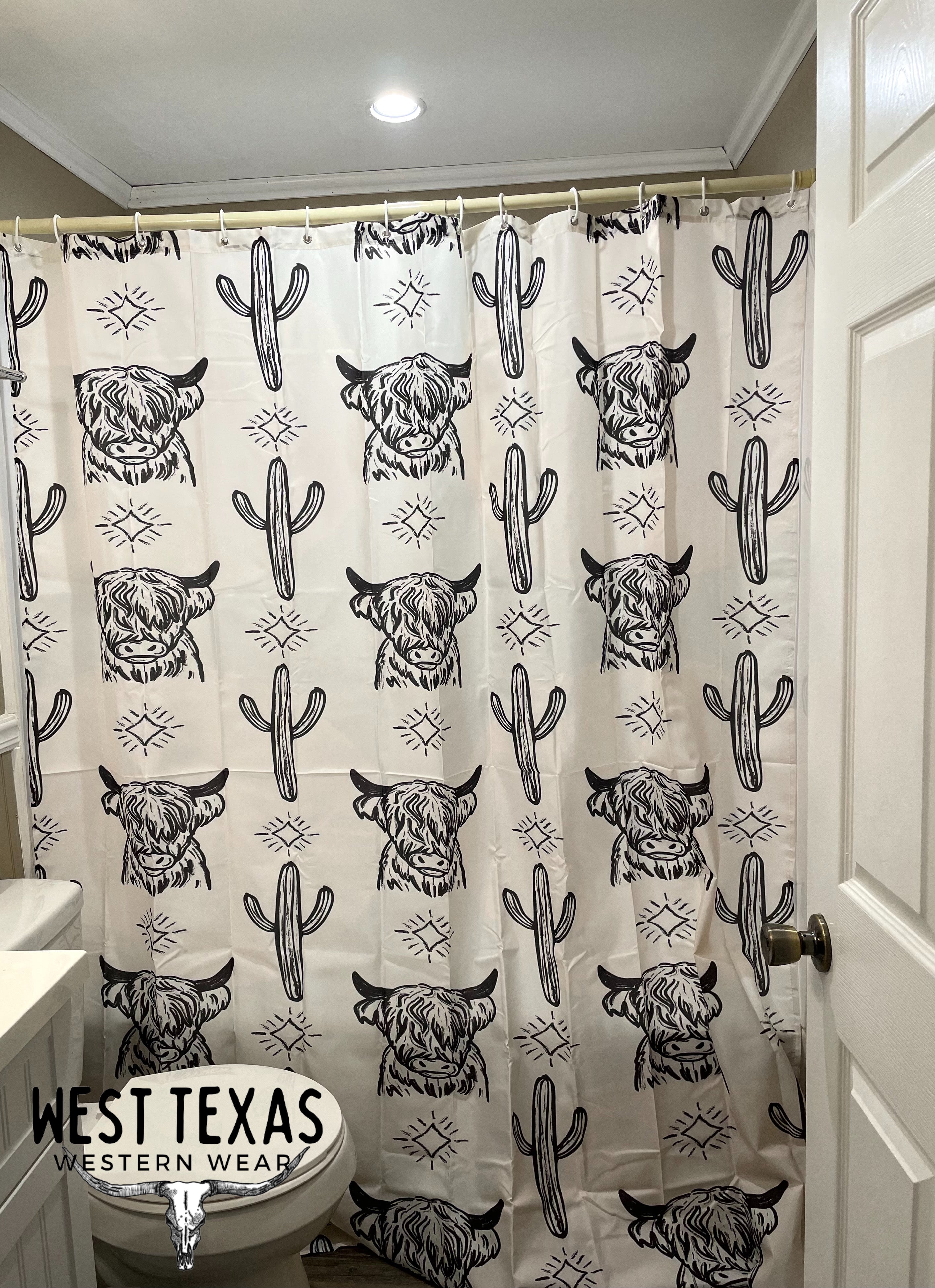 huanxiangouyue Country Western Cowboy Shower Curtain Cowboy Shower Curtains  for The Bathroom Farmhouse Cactus Shower Curtain Cowboy Bathroom Decor