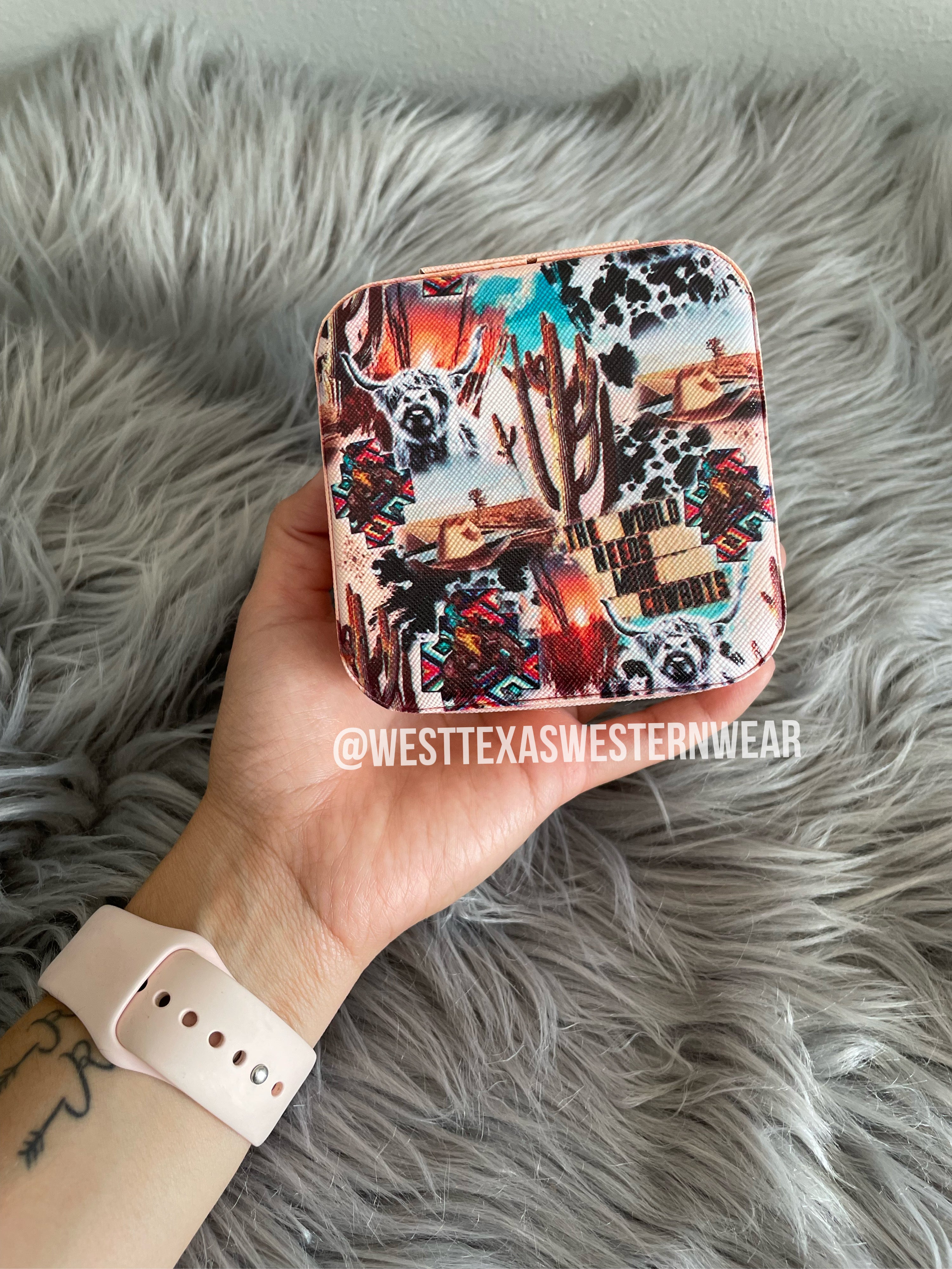 Western Print Jewelry Box