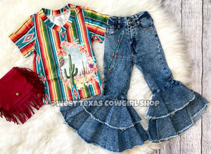 Desert Cactus Serape Kids Top